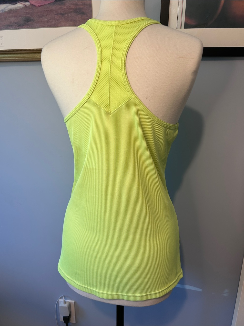 Under Armour Neon Lime Ribbed Performance Tank - Picture 3 of 5
